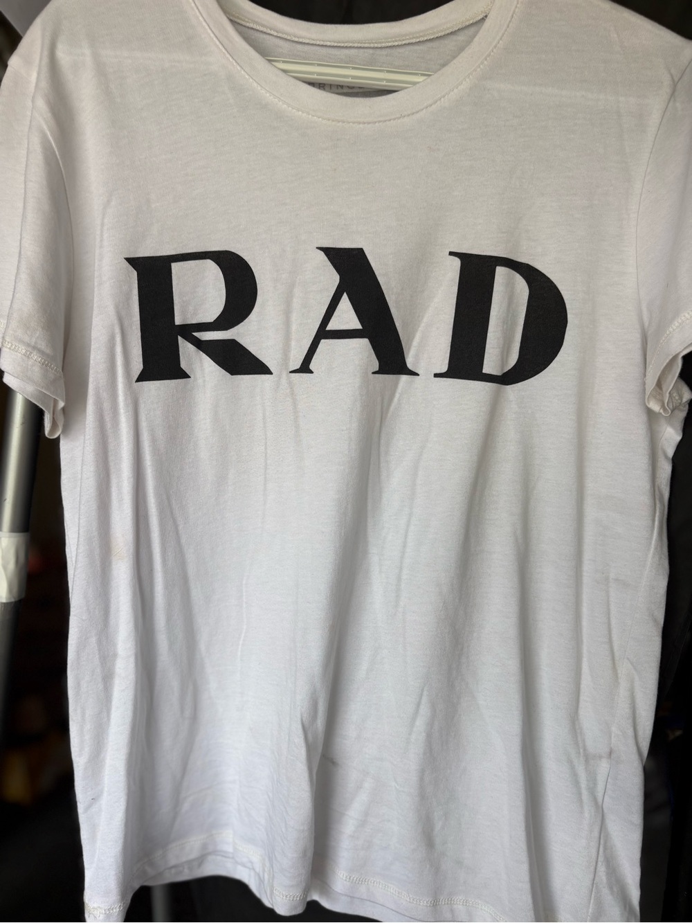 RAD White woman’s Graphic T-Shirt